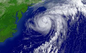 NOAA satellite image of Hurricane Alex taken at 8:15 a.m. EDT on Aug. 4, 2004.