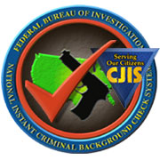 Graphic of the NICS and CJIS seals