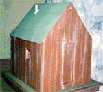 Graphic showing a scale model of the Unabomber cabin