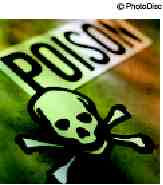 Photograph of skull and crossbones poison sign