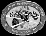 This is a graphic of a badge from the FBI Latent Fingerprint Section