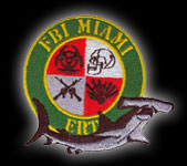 This is a graphic logo for FBI MIAMI Evidence Response Team