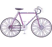 Sketch of the bicycle used by the suspect