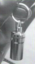 Photograph of a metal vial