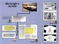 Graphic showing a court exhibit: McVeigh's arrest