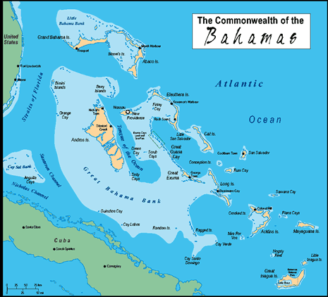 map of the Bahamas
