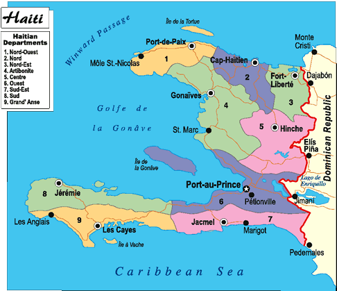 map of Haiti