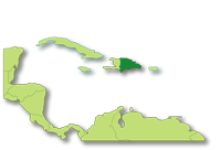 Map showing the location of the Dominican Republic