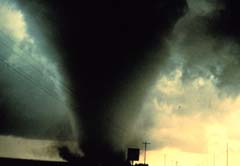 NOAA image of tornado south of Dimmitt, Texas, taken June 2, 1995. 