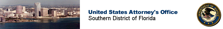 U.S. Attorney's Office Southern District of Florida Banner