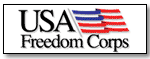 Link to USA Freedom Corps: A commitment to serve our neighbors and our Nation.