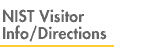 NIST Visitor info and directions