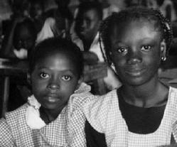 Image of four African schoolgirls.