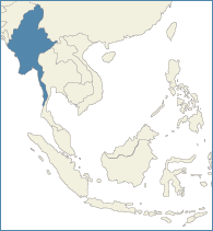 map of Burma and surrounding countries